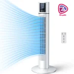 فن برجی نوسانی YISSVIC 33 اینچی با نمایشگر LED کنترل از راه دور + تایمر ۸ ساعته
