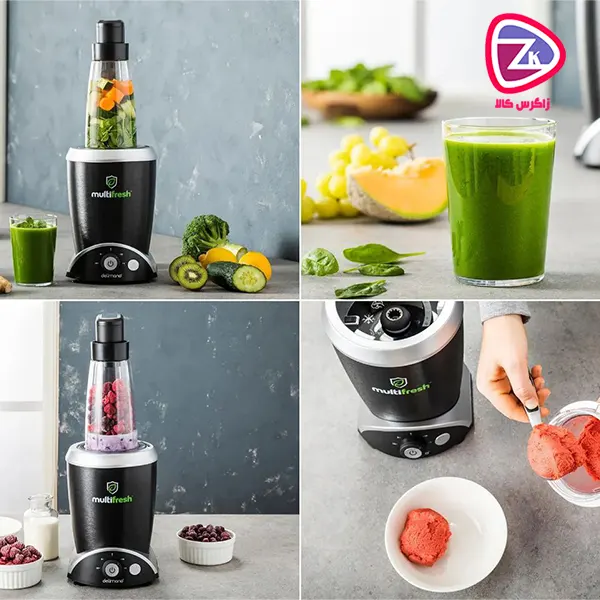 کی دیگر از ویژگی‌های بارز مخلوط‌کن دلیمانو MultiFresh ، داشتن تیغه‌های تعویض‌پذیر از جنس استیل با پوشش تیتانیوم است