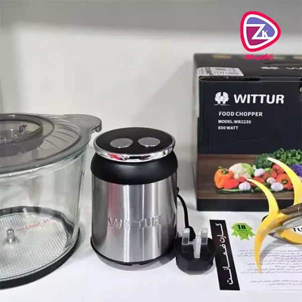 خردکن برقی WITTUR ظرفیت ۳ لیتر با تیغه تیتانیوم ترکیبی از قدرت، دوام و ایمنی