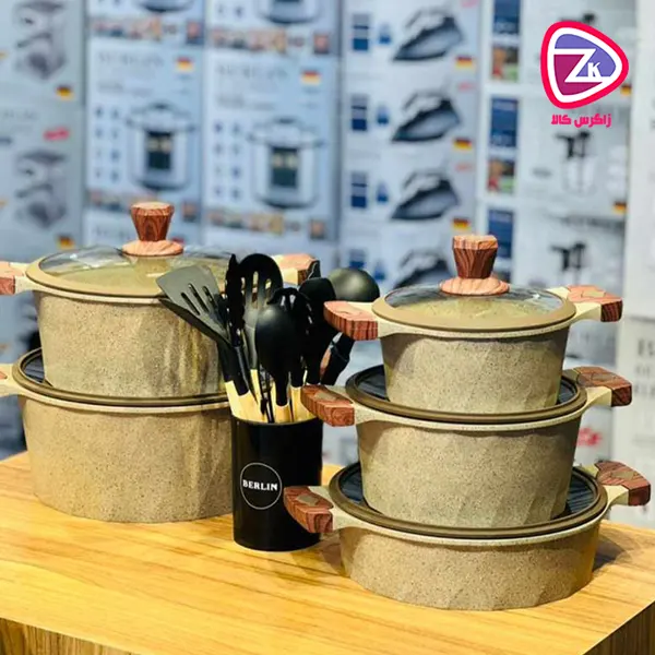 سرویس قابلمه ۲۲ پارچه گرانیتی برلین مدل BE-2300 BERLINE ترکیبی از کیفیت و کارایی