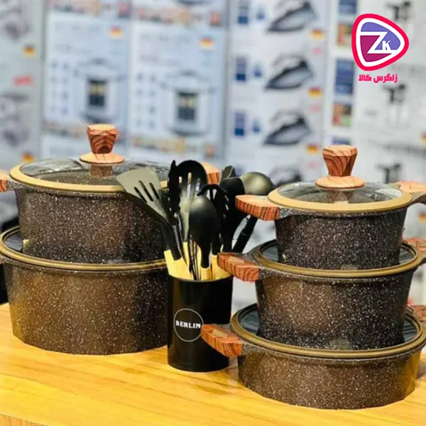 ویژگی‌های کلیدی سرویس قابلمه ۲۲ پارچه گرانیتی برلین مدل BE-2300 BERLIN
