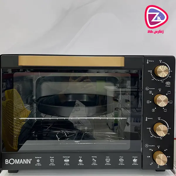 بدنه استیل ضد زنگ در آون توستر بومن مدل MBG6001S؛ ترکیبی از دوامزیبایی و عملکرد حرفه‌ای