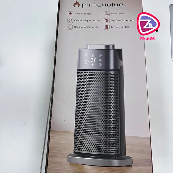 بخاری برقی پرایموولف ۲۰۰۰ وات پرتابل با رطوبت‌ساز و حالت ECO ت